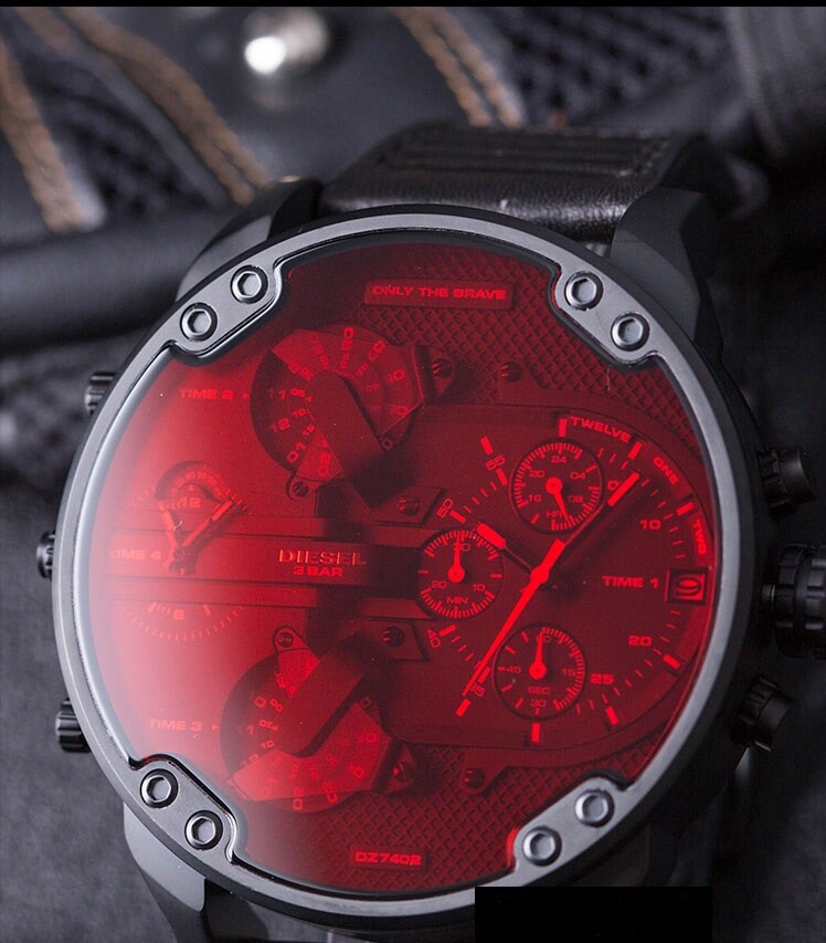 red diesel watch men's